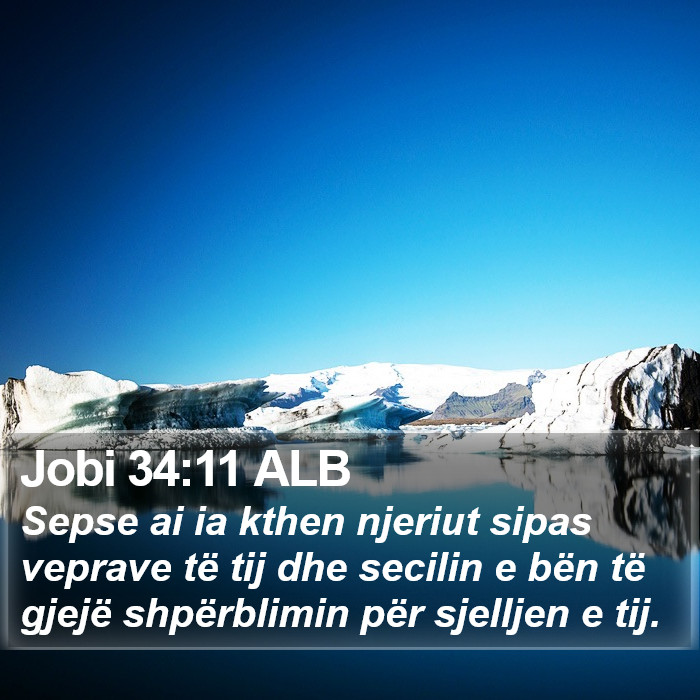 Jobi 34:11 ALB Bible Study
