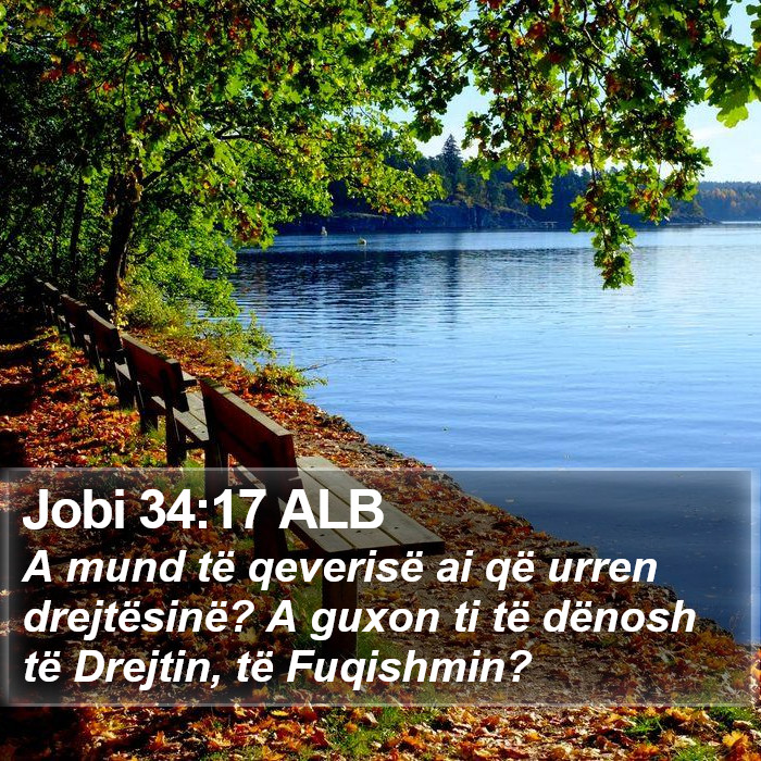 Jobi 34:17 ALB Bible Study