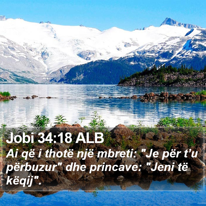 Jobi 34:18 ALB Bible Study