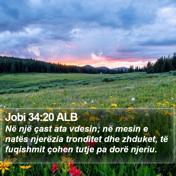 Jobi 34:20 ALB Bible Study