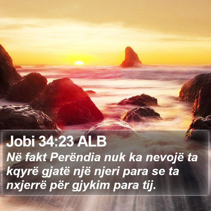 Jobi 34:23 ALB Bible Study