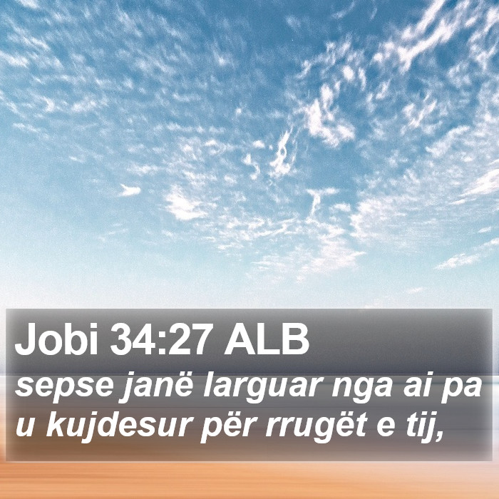 Jobi 34:27 ALB Bible Study