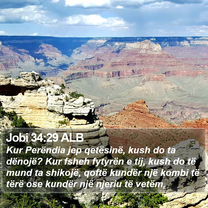 Jobi 34:29 ALB Bible Study