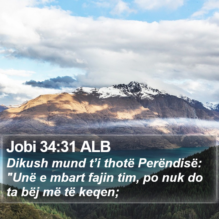 Jobi 34:31 ALB Bible Study