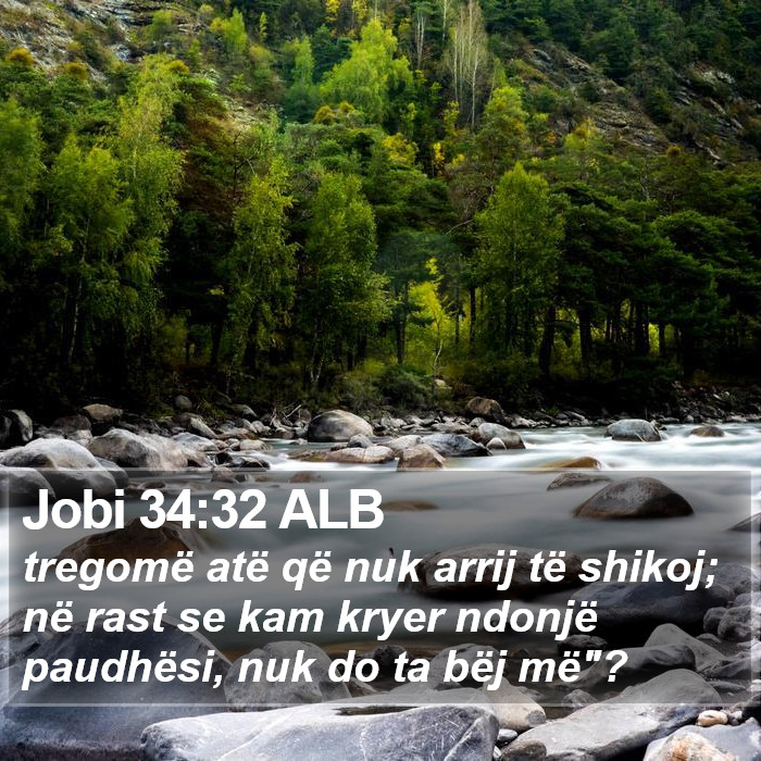 Jobi 34:32 ALB Bible Study