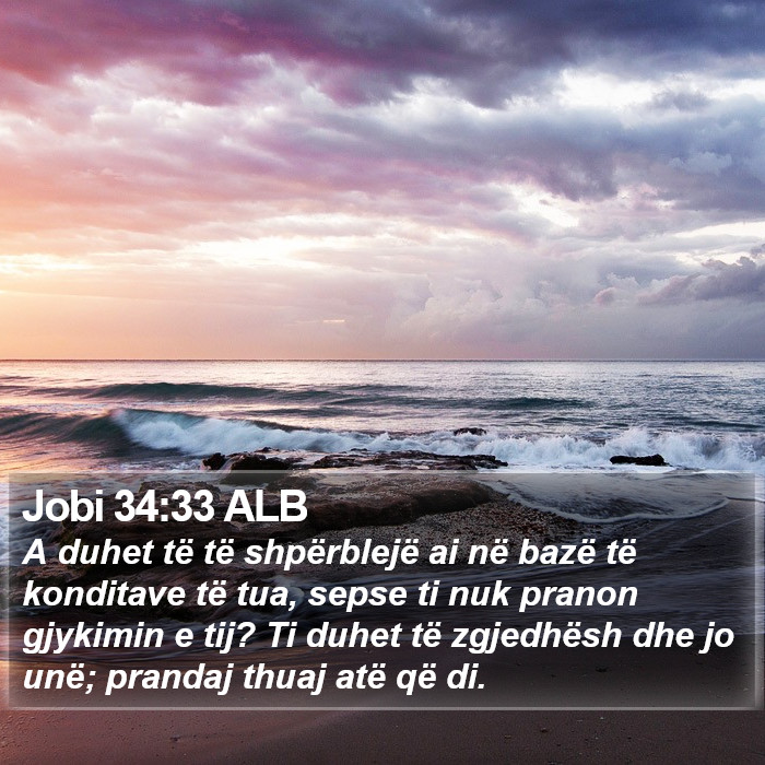 Jobi 34:33 ALB Bible Study