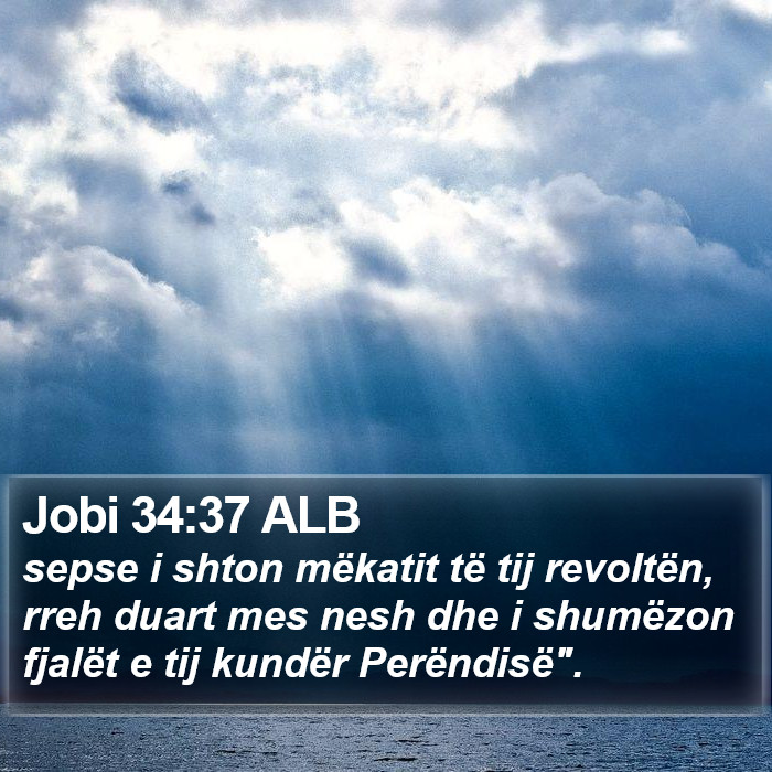 Jobi 34:37 ALB Bible Study