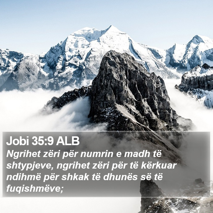 Jobi 35:9 ALB Bible Study