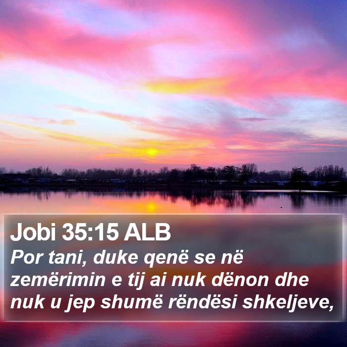 Jobi 35:15 ALB Bible Study