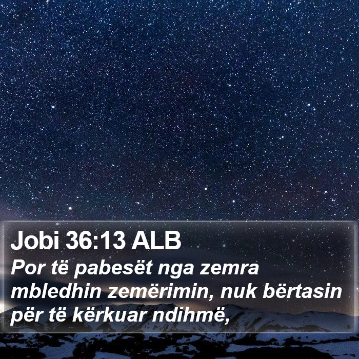 Jobi 36:13 ALB Bible Study
