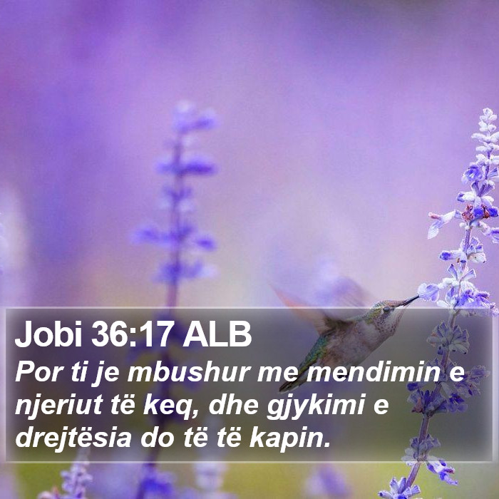 Jobi 36:17 ALB Bible Study