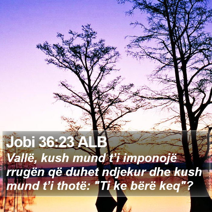 Jobi 36:23 ALB Bible Study