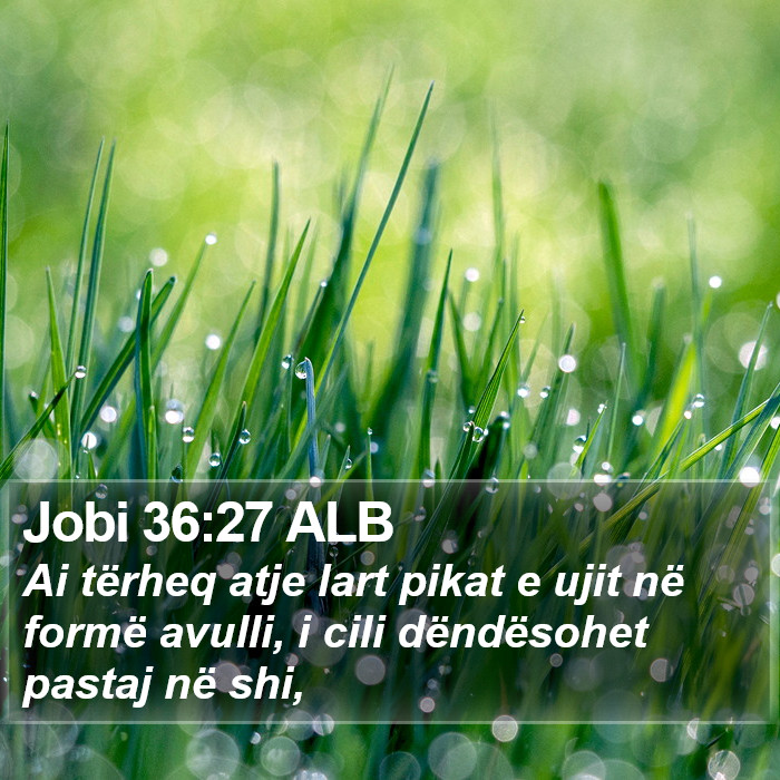Jobi 36:27 ALB Bible Study