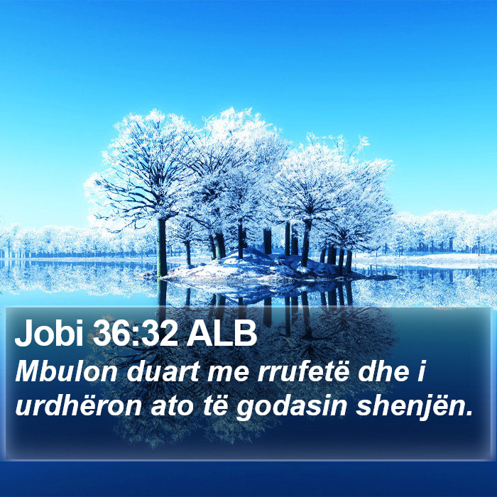 Jobi 36:32 ALB Bible Study