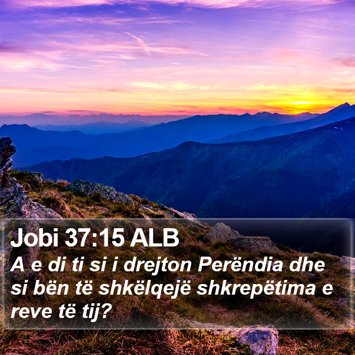 Jobi 37:15 ALB Bible Study