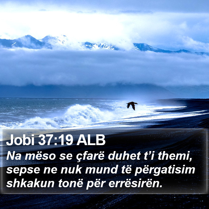 Jobi 37:19 ALB Bible Study
