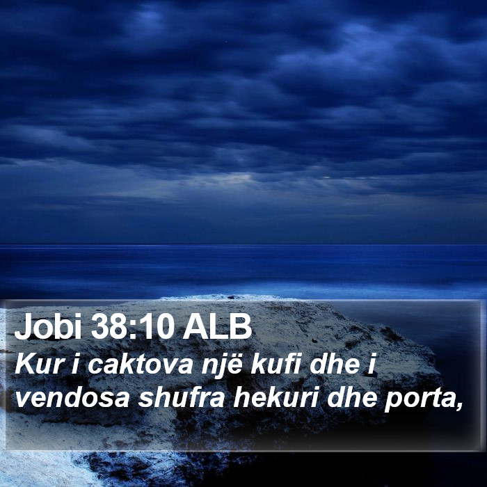 Jobi 38:10 ALB Bible Study