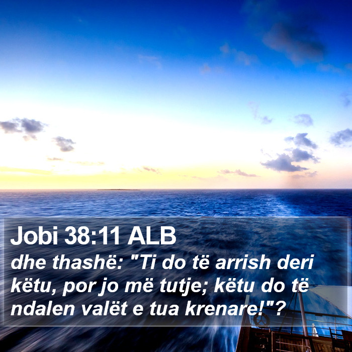 Jobi 38:11 ALB Bible Study