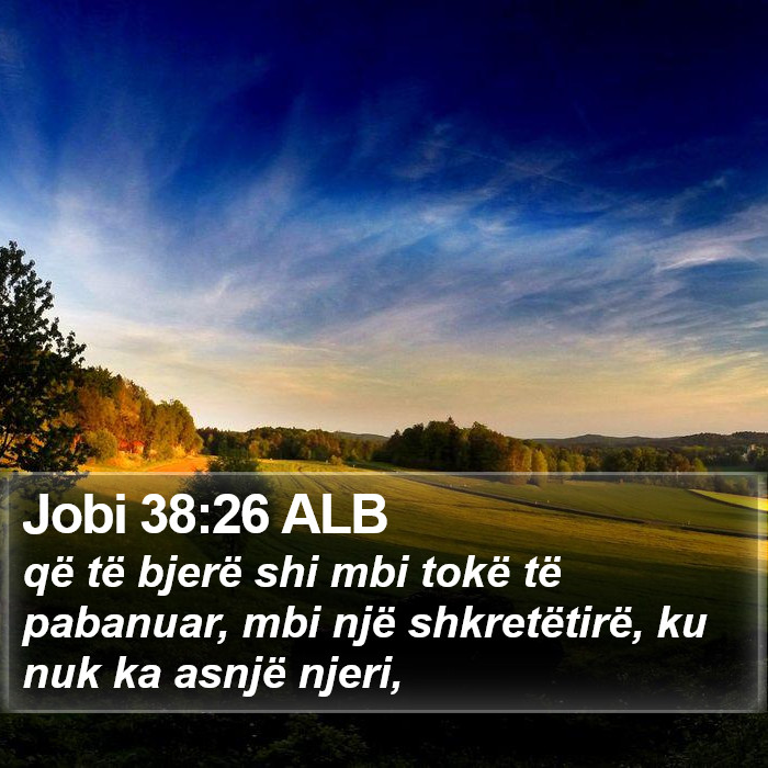 Jobi 38:26 ALB Bible Study