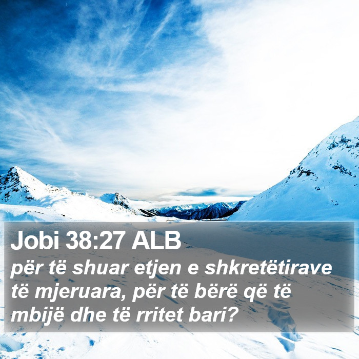 Jobi 38:27 ALB Bible Study