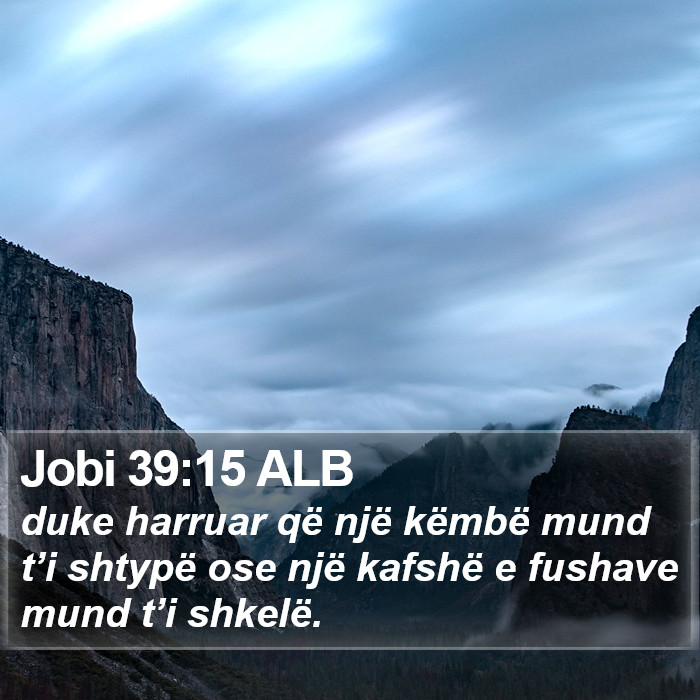 Jobi 39:15 ALB Bible Study