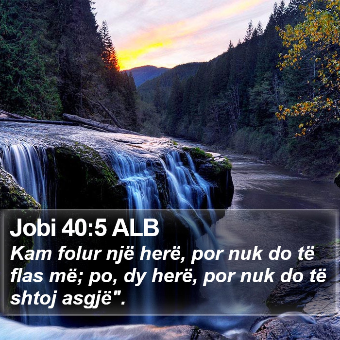 Jobi 40:5 ALB Bible Study
