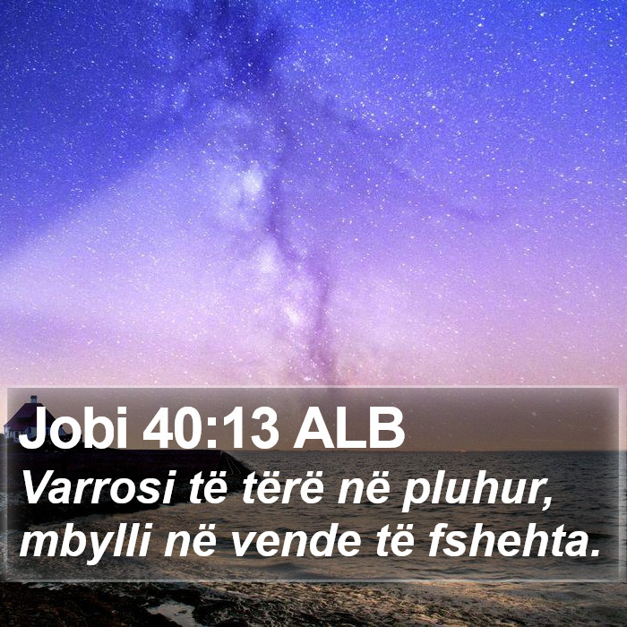 Jobi 40:13 ALB Bible Study