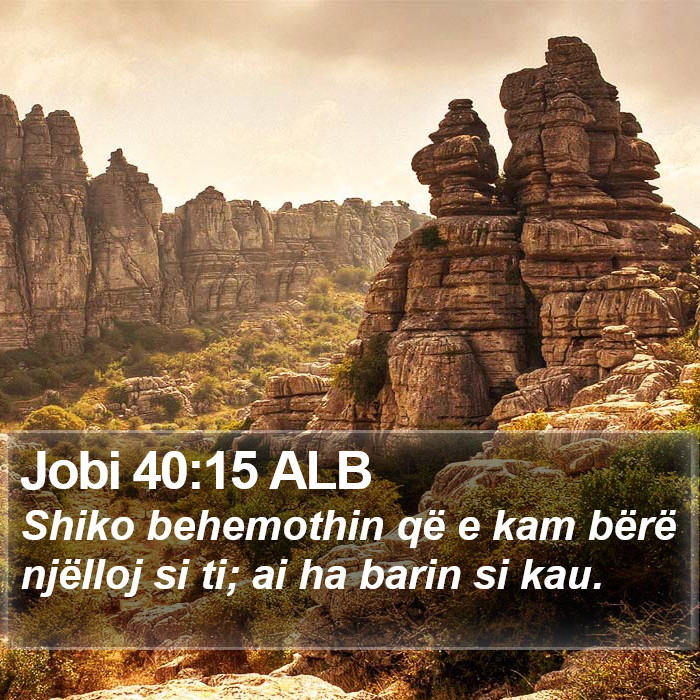 Jobi 40:15 ALB Bible Study