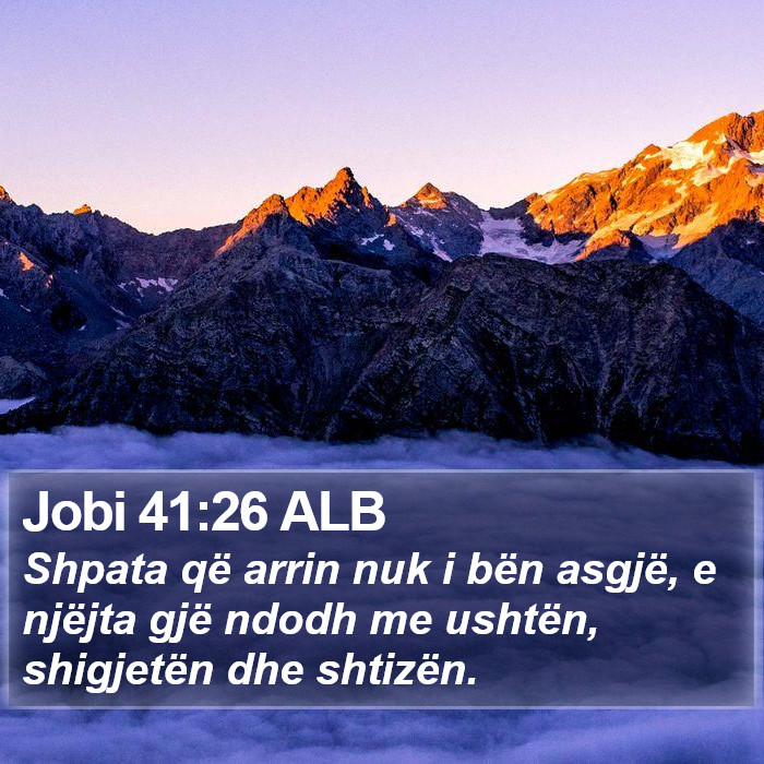 Jobi 41:26 ALB Bible Study