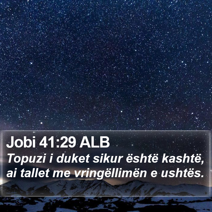 Jobi 41:29 ALB Bible Study