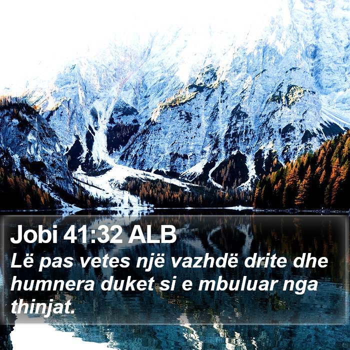 Jobi 41:32 ALB Bible Study