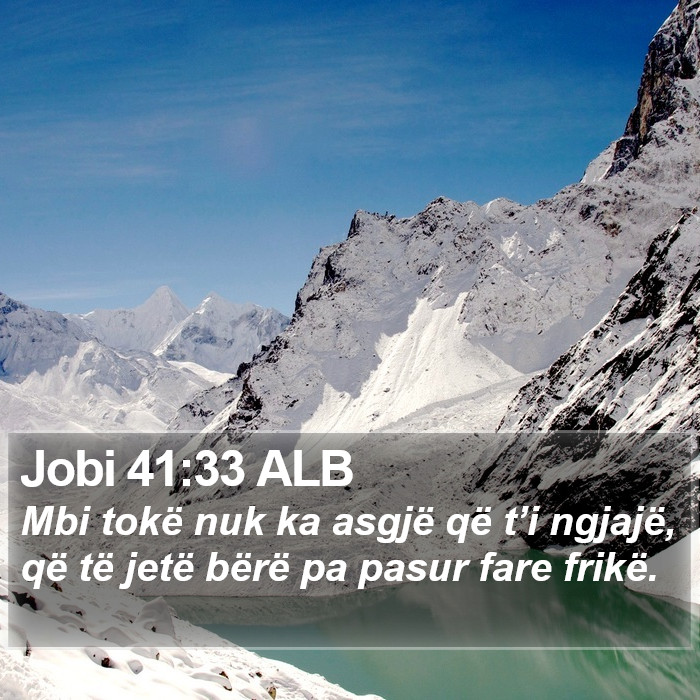 Jobi 41:33 ALB Bible Study