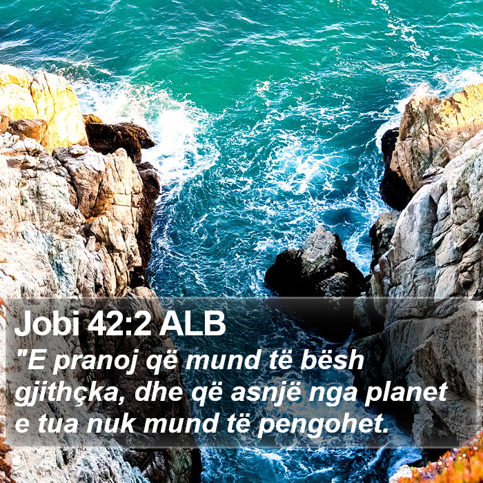 Jobi 42:2 ALB Bible Study