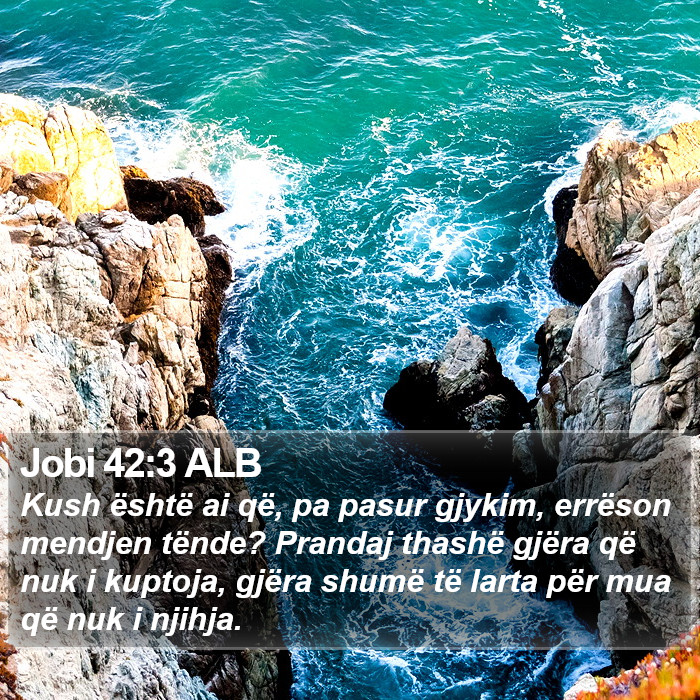 Jobi 42:3 ALB Bible Study