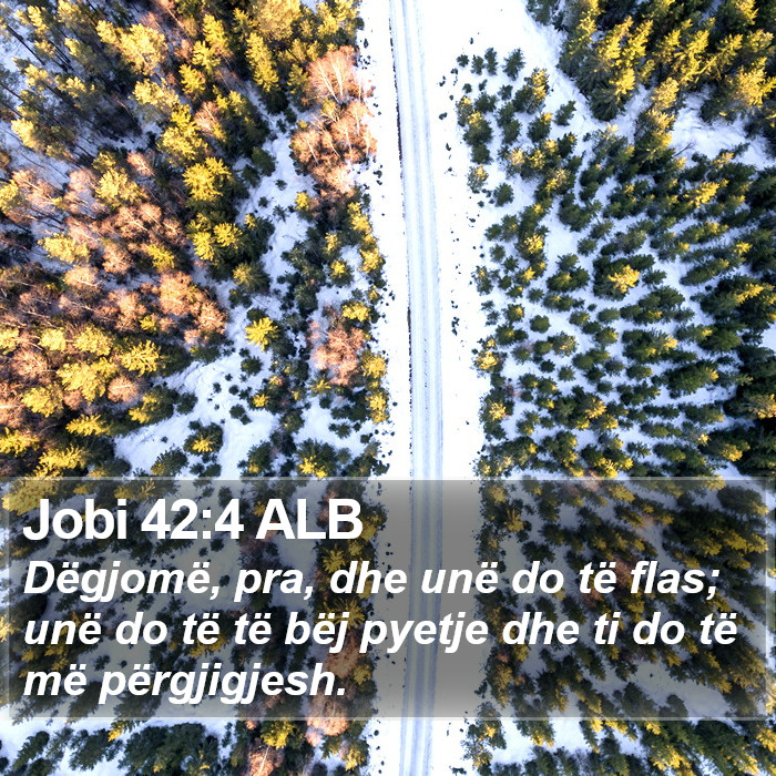 Jobi 42:4 ALB Bible Study