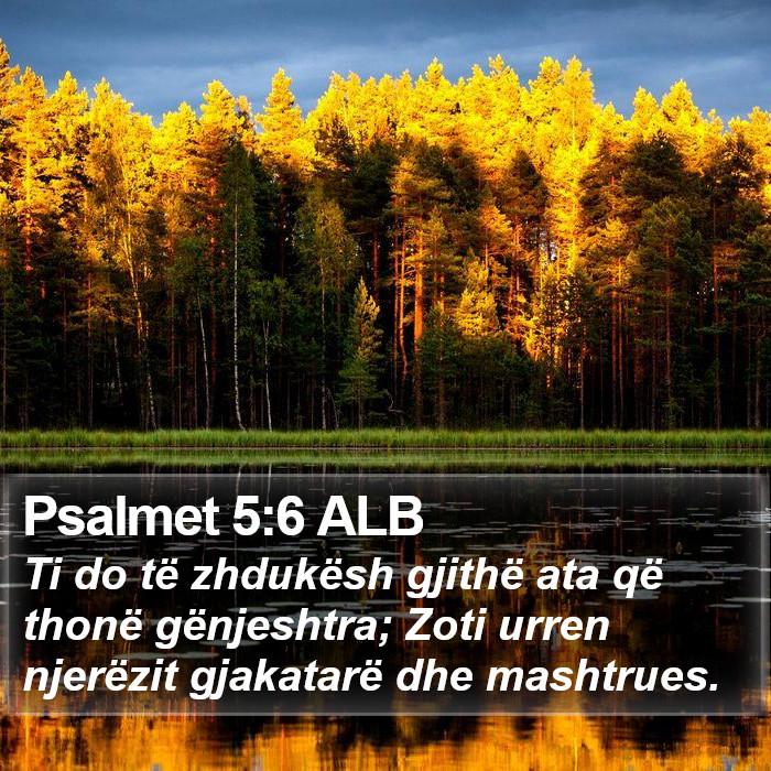 Psalmet 5:6 ALB Bible Study