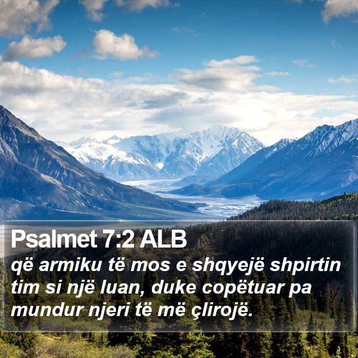 Psalmet 7:2 ALB Bible Study