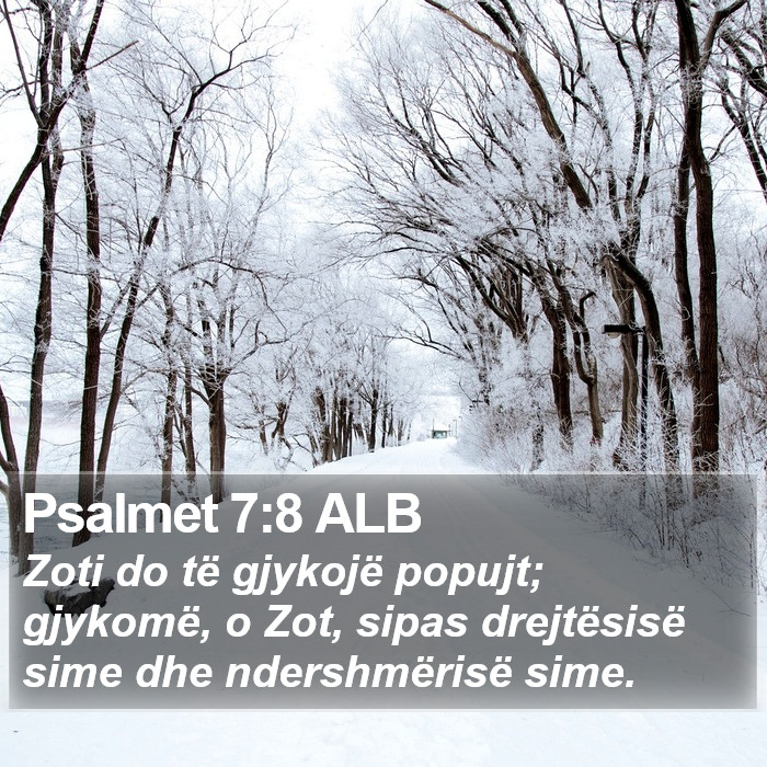 Psalmet 7:8 ALB Bible Study