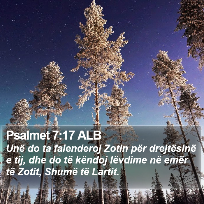 Psalmet 7:17 ALB Bible Study