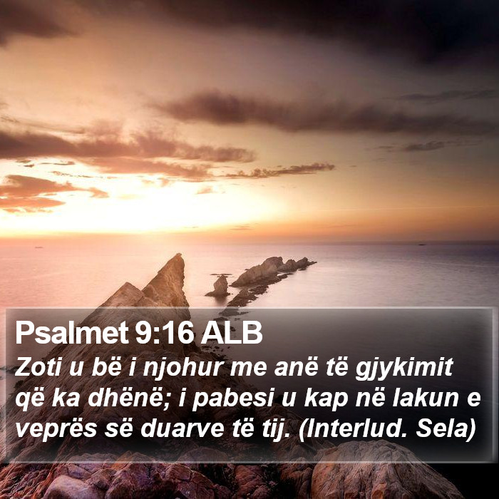 Psalmet 9:16 ALB Bible Study