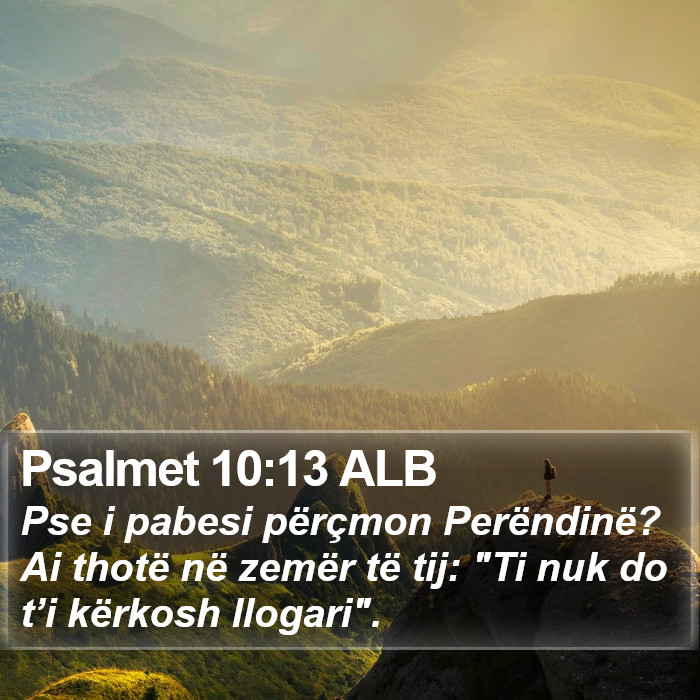 Psalmet 10:13 ALB Bible Study