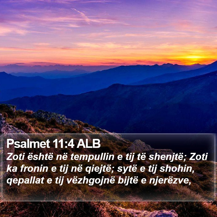 Psalmet 11:4 ALB Bible Study