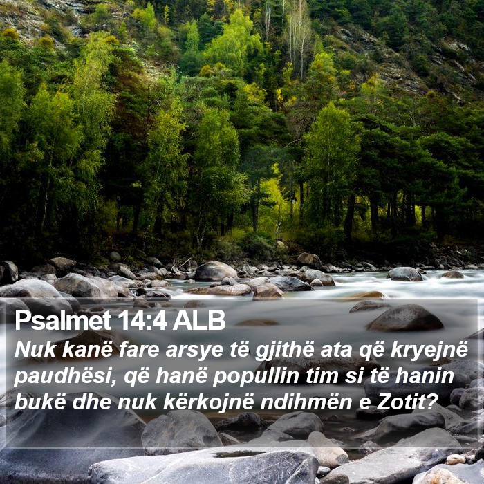 Psalmet 14:4 ALB Bible Study