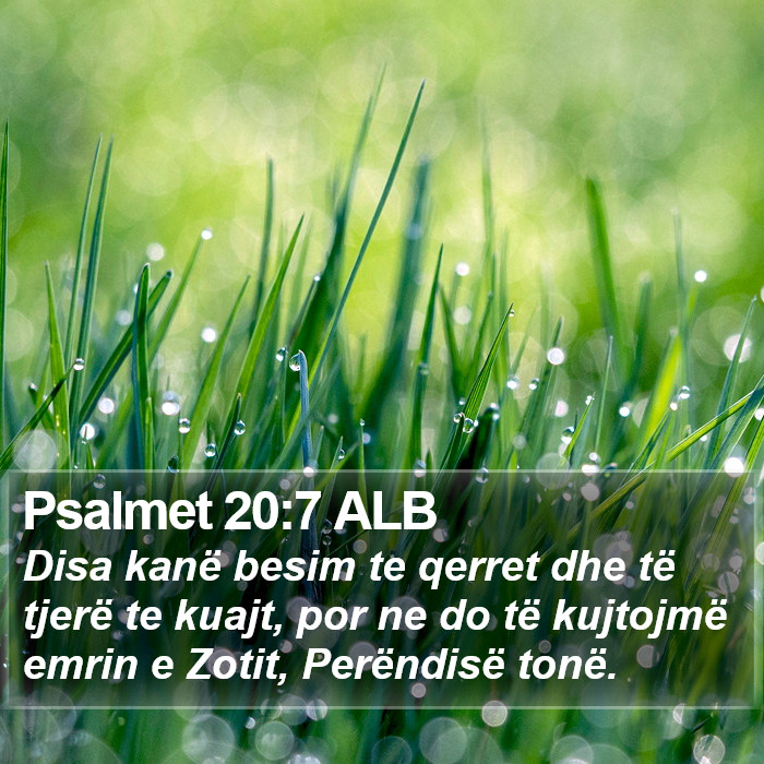 Psalmet 20:7 ALB Bible Study
