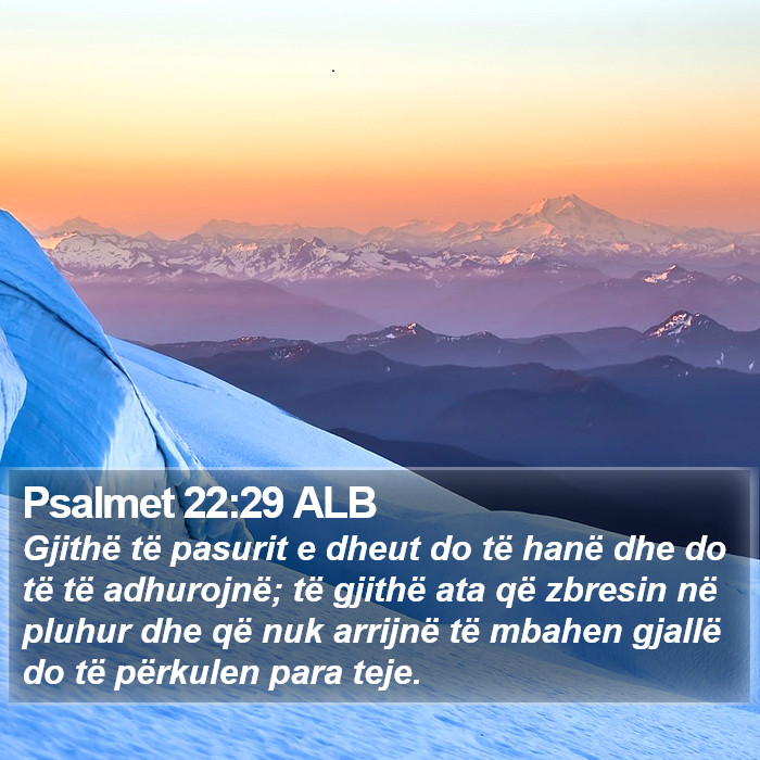 Psalmet 22:29 ALB Bible Study