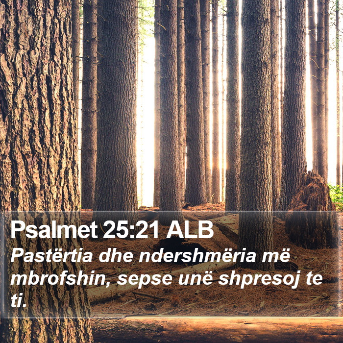 Psalmet 25:21 ALB Bible Study