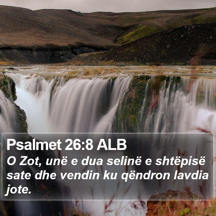 Psalmet 26:8 ALB Bible Study