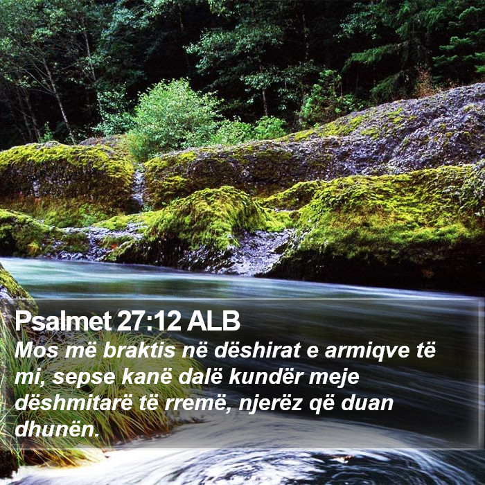 Psalmet 27:12 ALB Bible Study
