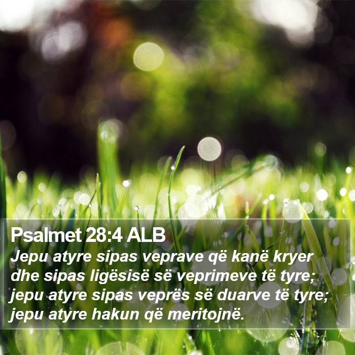 Psalmet 28:4 ALB Bible Study