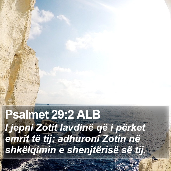 Psalmet 29:2 ALB Bible Study